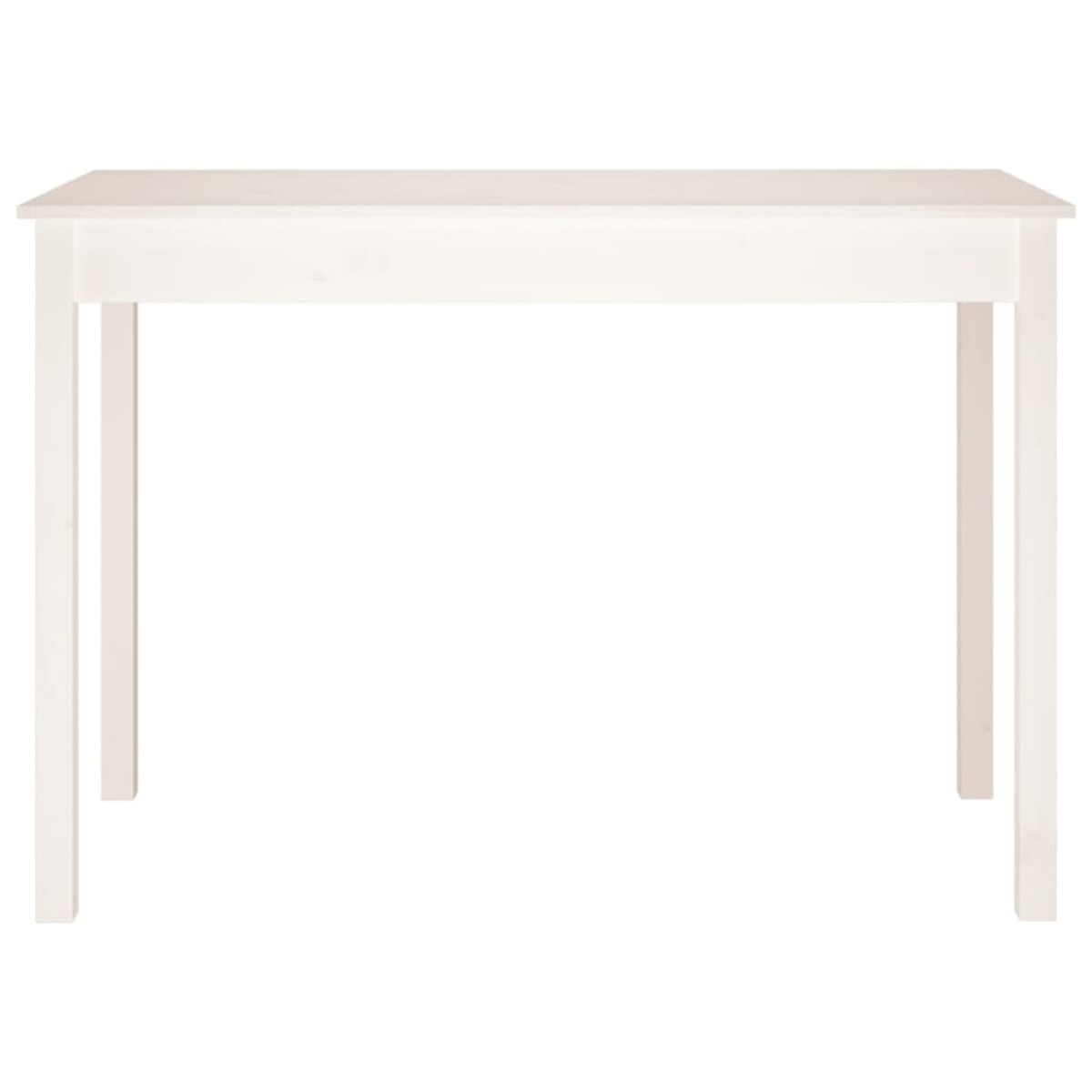 vidaXL Stół jadalniany, biały, 110x55x75 cm, lite drewno sosnowe