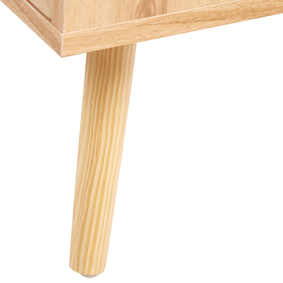 Komoda 4 szuflady PEROTE Rattan Jasnobrązowy