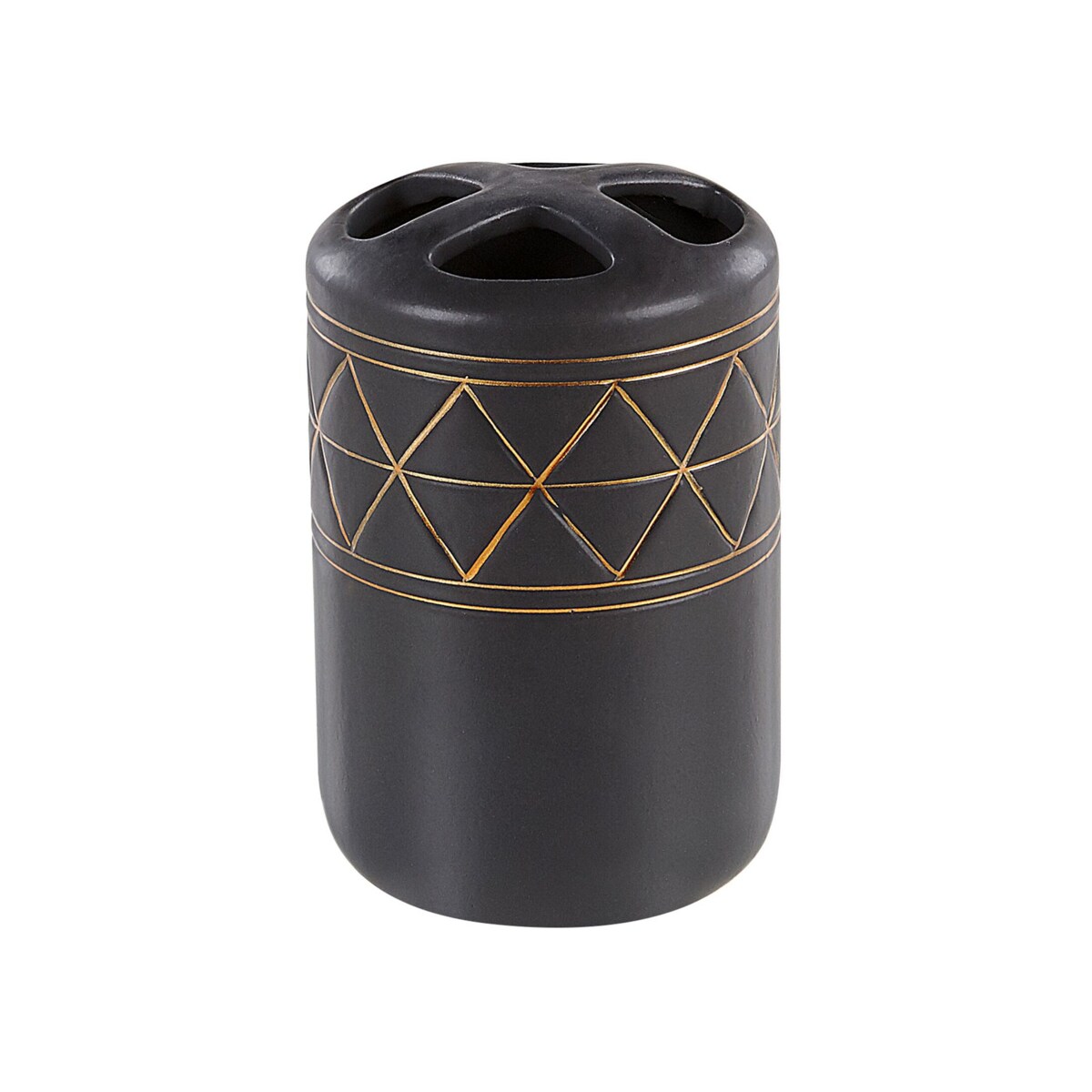 Zestaw akcesoriów łazienkowych 5 elementów LANCO Ceramika Czarny