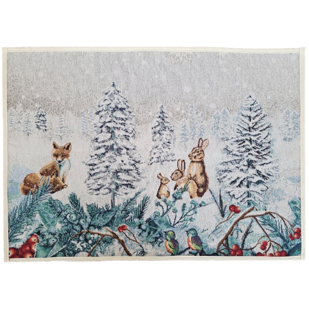 Serwetka Na Stół Ozdobna Dekoracyjna 35X50 Cm Zwierzątka Leśne
