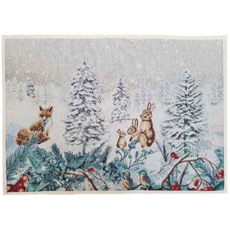 Serwetka Na Stół Ozdobna Dekoracyjna 35X50 Cm Zwierzątka Leśne
