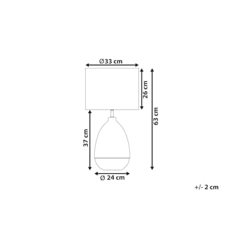 Lampa stołowa złota z białym OKARI