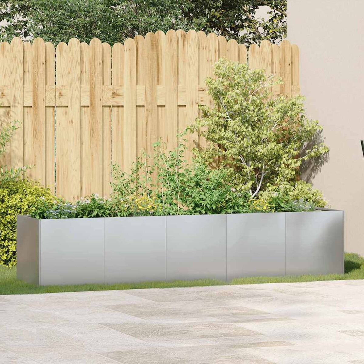 vidaXL Doniczka 200x40x40 cm Stal ocynkowana