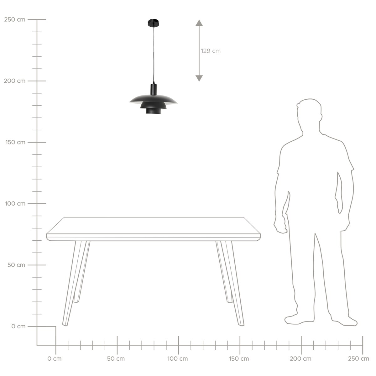 Lampa wisząca HILBA Metal Czarny