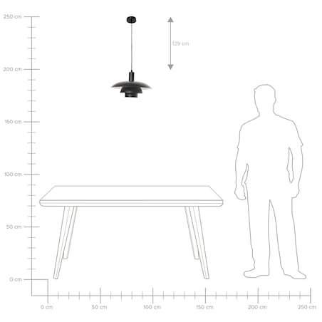 Lampa wisząca HILBA Metal Czarny