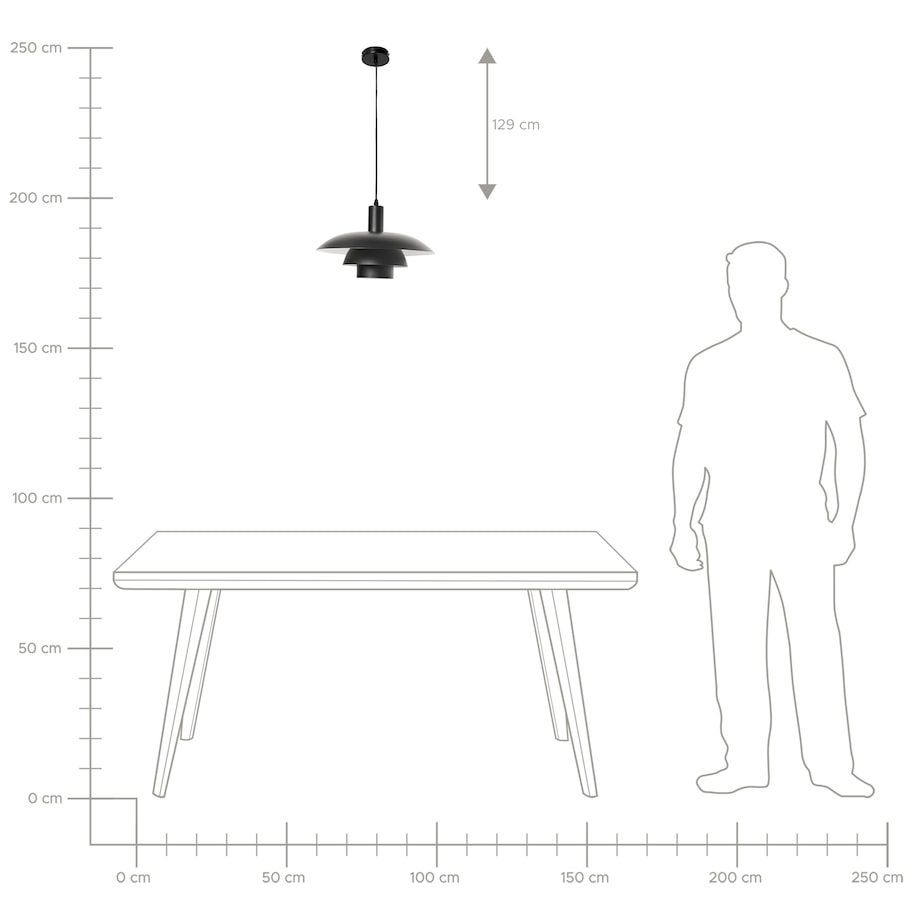 Lampa wisząca HILBA Metal Czarny