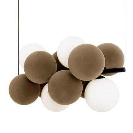 Wisząca lampa molekułowa Vino ABR-GRAPPA-H-B Abruzzo nad stół kule szare białe