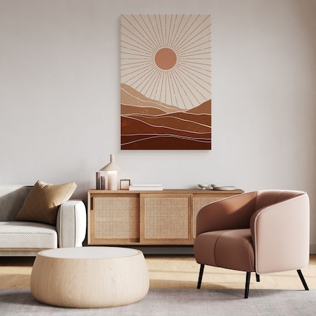 Obraz Azteckie Słońce Promienie 80x120cm