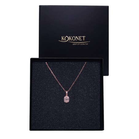 Naszyjnik ślubny Delikatny rose gold różowe złoto z zawieszką elegancki prezent