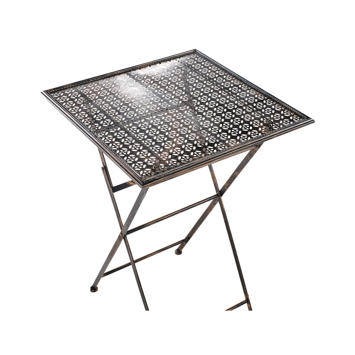 Stolik ogrodowy barowy BORMIO 60 cm 60 cm Metal Czarny