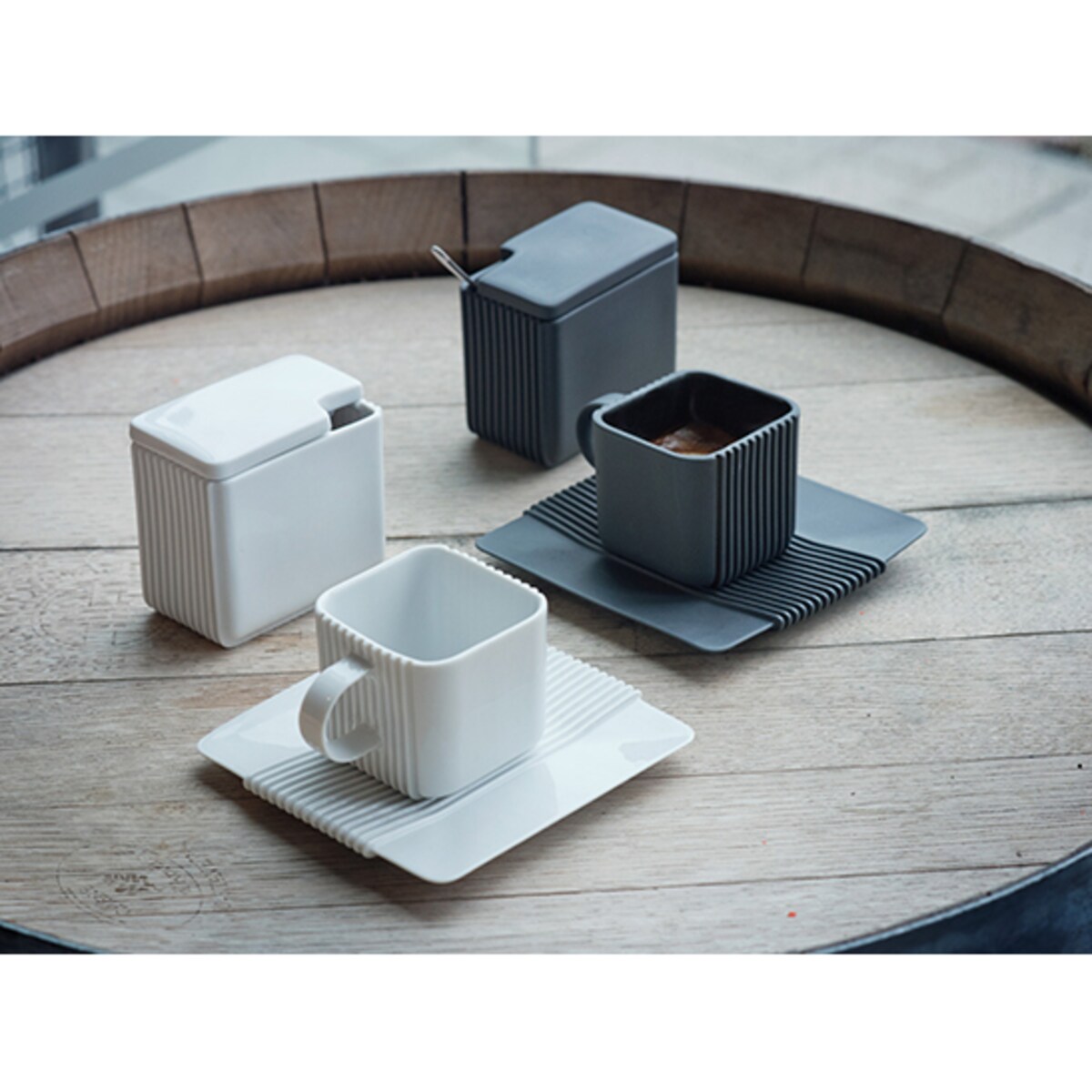 Zestaw do kawy dla 2 osób 6 el. System czarny CD27