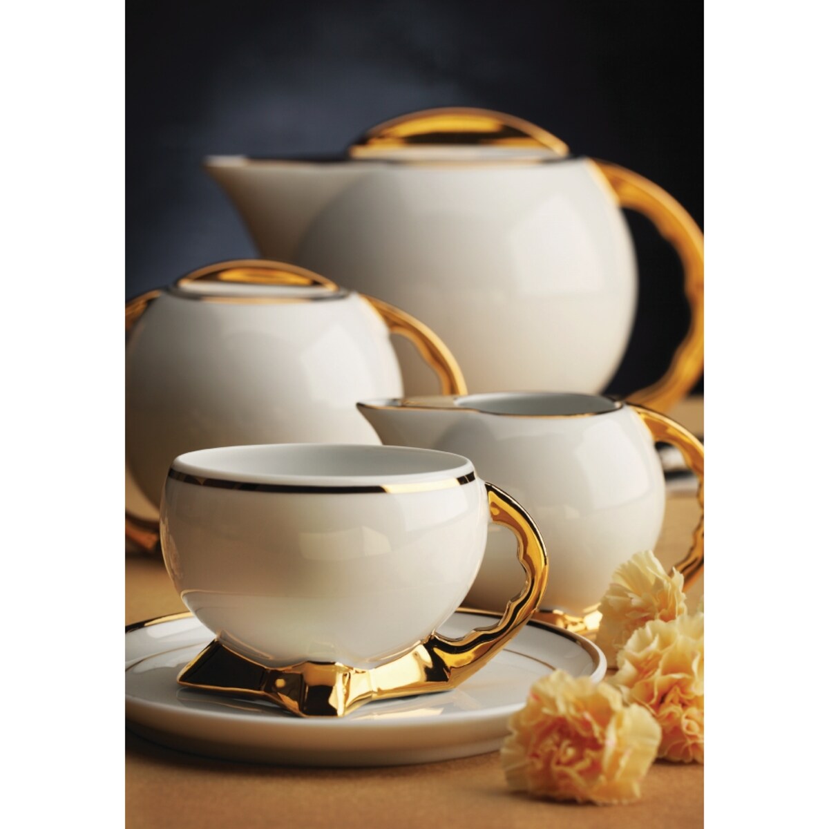 Garnitur do kawy dla 6 osób 15 el. Kula Złota 9124