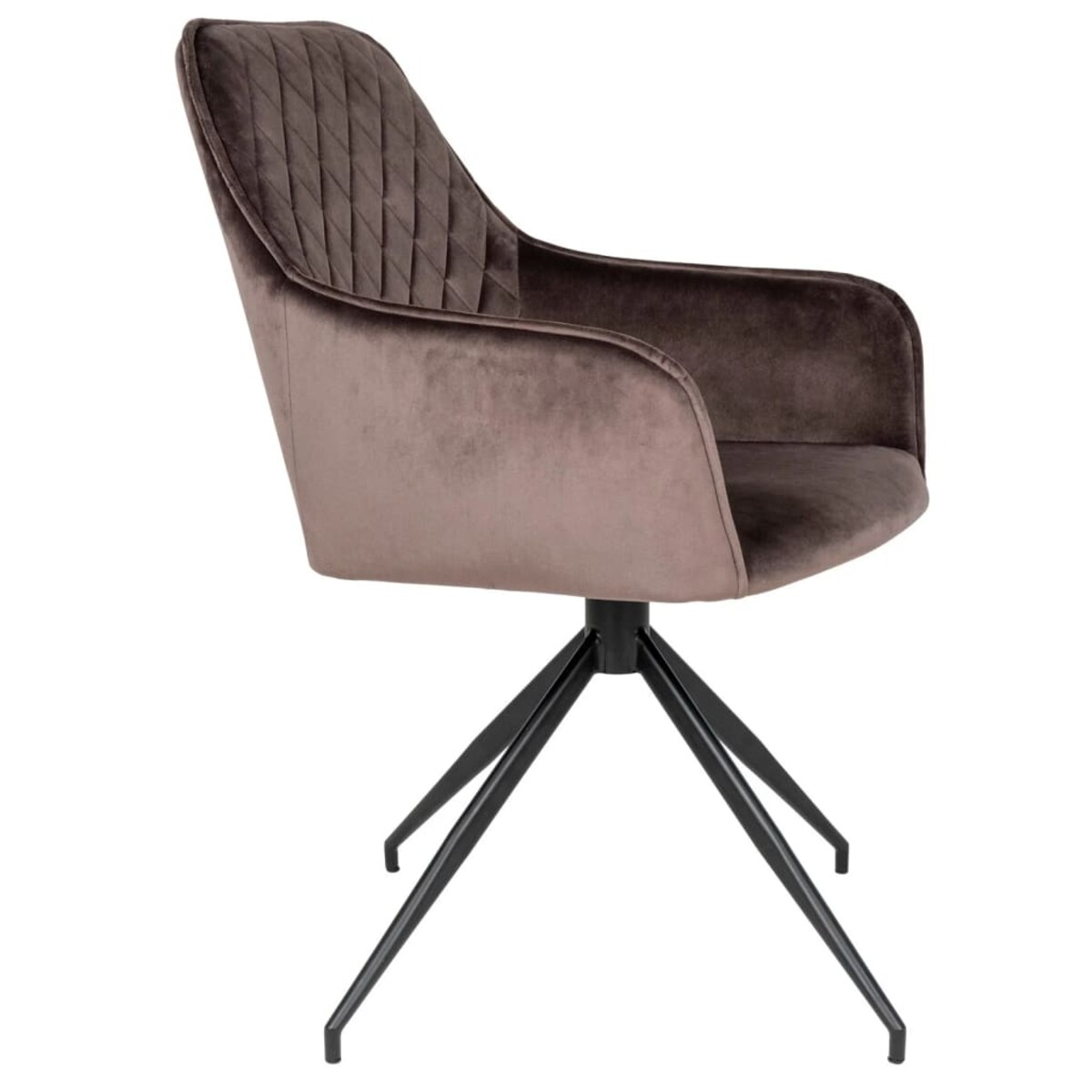 House Nordic Krzesło stołowe Ava, obrotowe, szarobrązowe