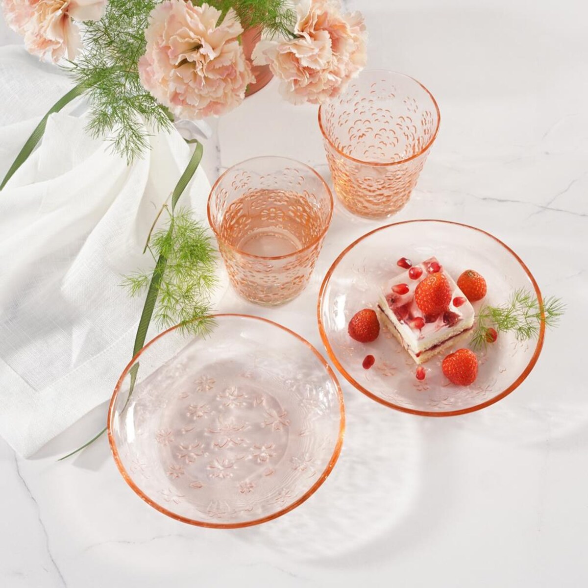 VILLA ITALIA Szklanka różowa 270 ml RENEE