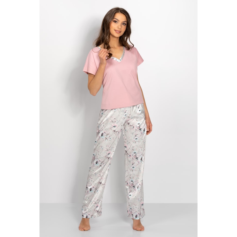 Piżama SPA Garden Pink-Grey, XL