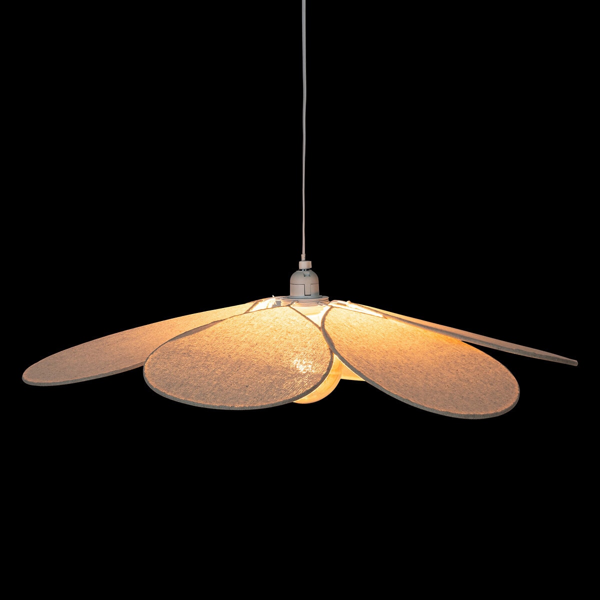 Lampa sufitowa NAYA, Ø 72 cm, kolor beżowy, len