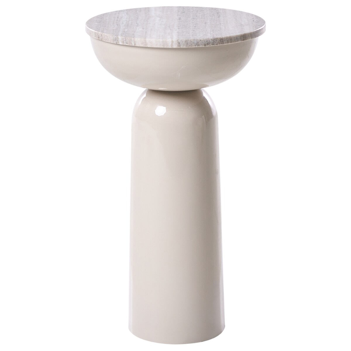 Stolik pomocniczy FALCON Metal Beżowy