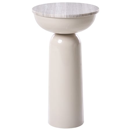 Stolik pomocniczy FALCON Metal Beżowy