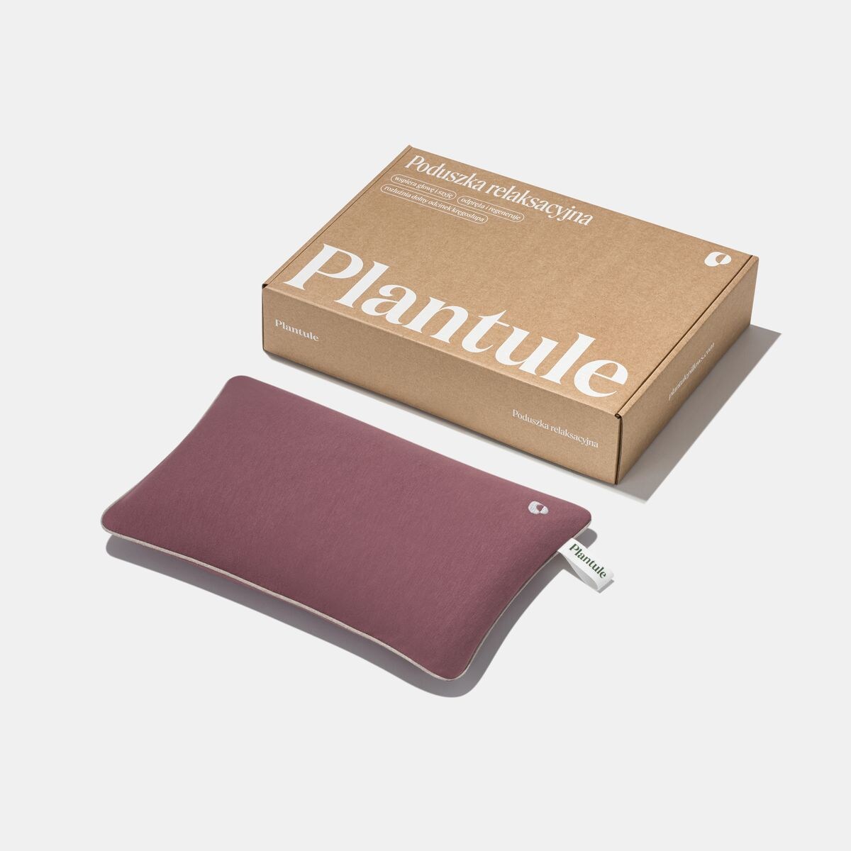 Poduszka podróżna z łuską gryki (burgundowa)