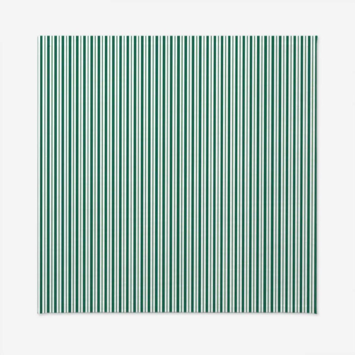 Obrus świąteczny - klasyczne zielone świąteczne paski - 140x140