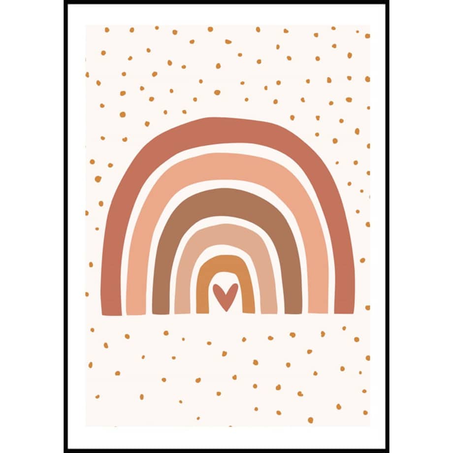 Poster Story, Plakat, Obraz - Serce w Tęczy, wymiary 42 x 60 cm