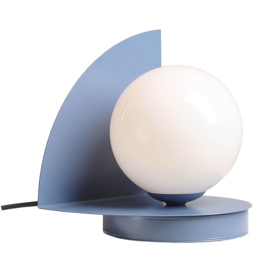 Stołowa lampka salonowa Una 1125B16 Aldex kule molekuły szkło metal niebieska