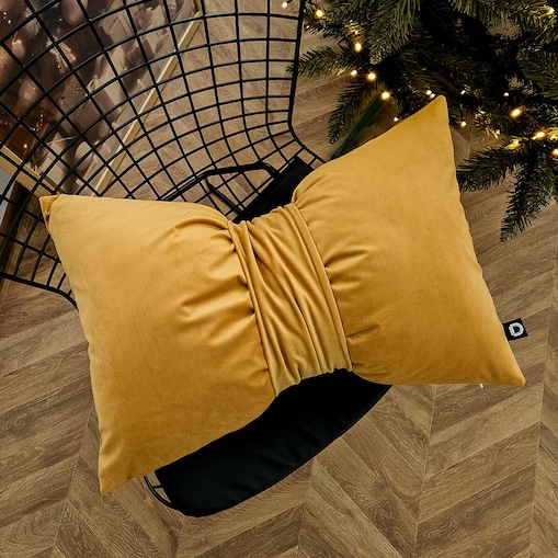 Poduszka XMAS wzór XM46 | Kokarda musztardowa 40 x 60 cm