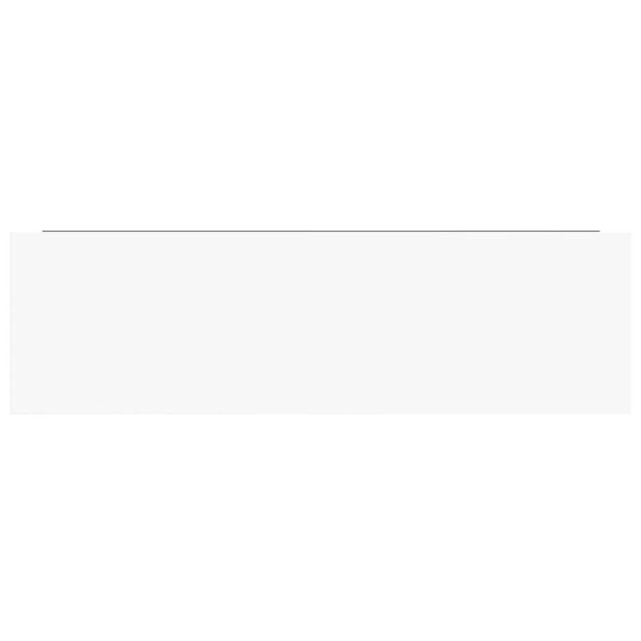 vidaXL Półka ścienna, wysoki połysk, biała, 80x23,5x3,8 cm, MDF