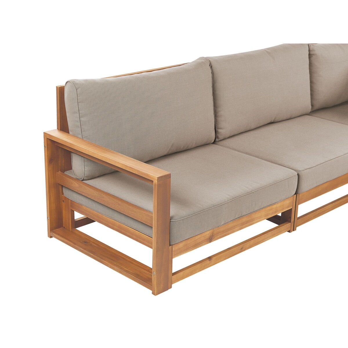 Sofa ogrodowa z-certyfikowanego-drewna-akacjowego 3-osobowa jasna TIMOR II