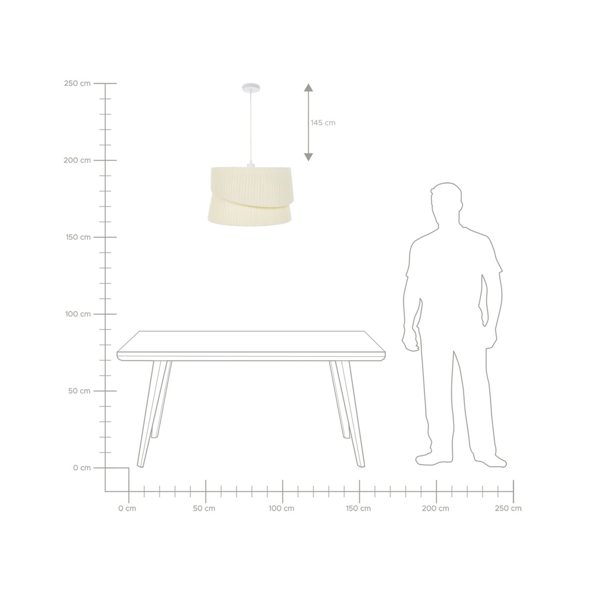 Lampa wisząca beżowa BIRIM
