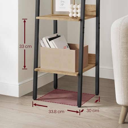 Regał drabinkowy Artisan, organizacyjny na książki, nowoczesny design