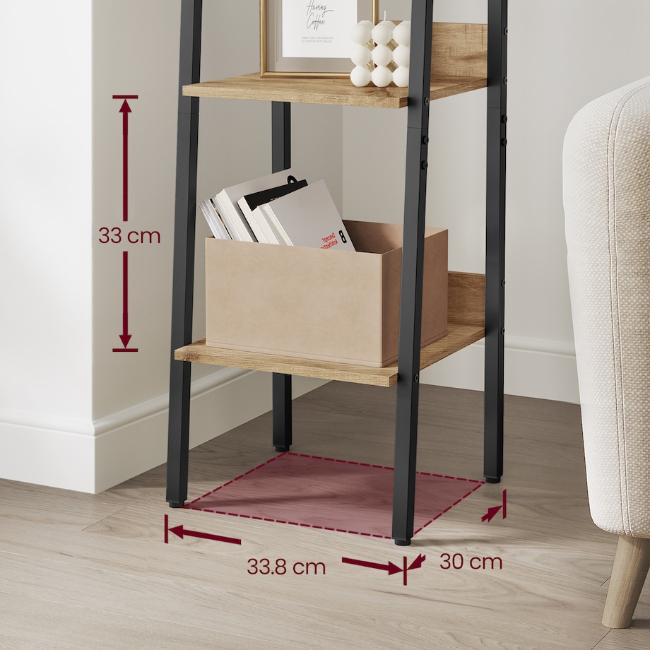 Regał drabinkowy Artisan, organizacyjny na książki, nowoczesny design