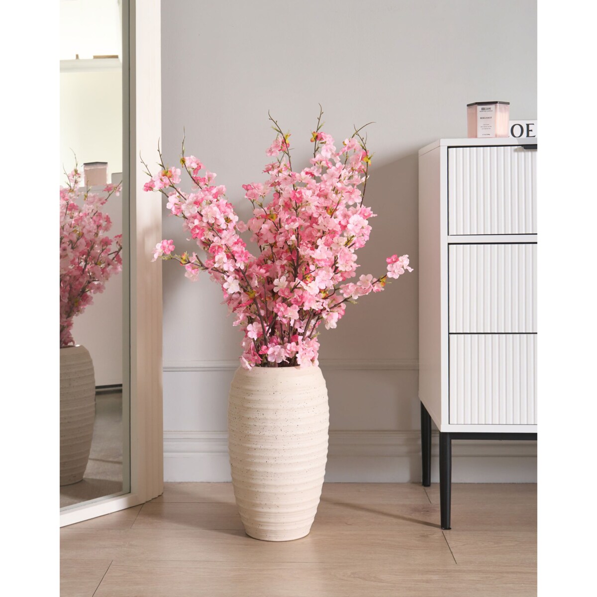 Bukiet sztucznych kwiatów NEBRA 95 cm Różowy