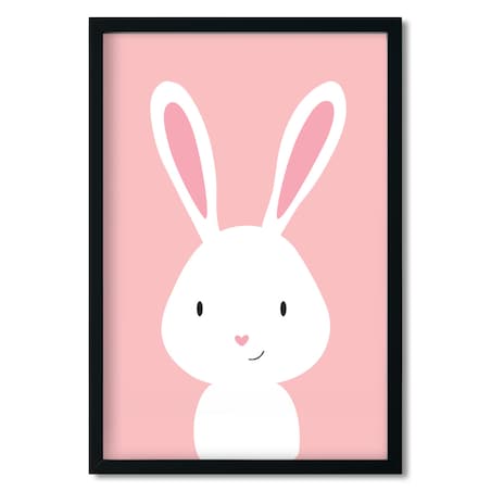 Plakat dla dzieci Królik różowy 20x30
