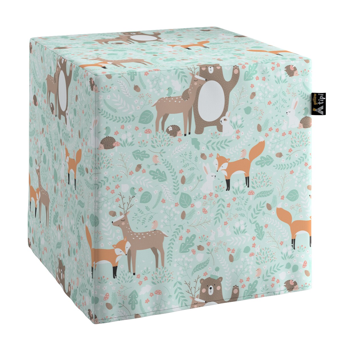 Puf kostka Nano, zielony, 40 x 40 x 40 cm, Magic Collection