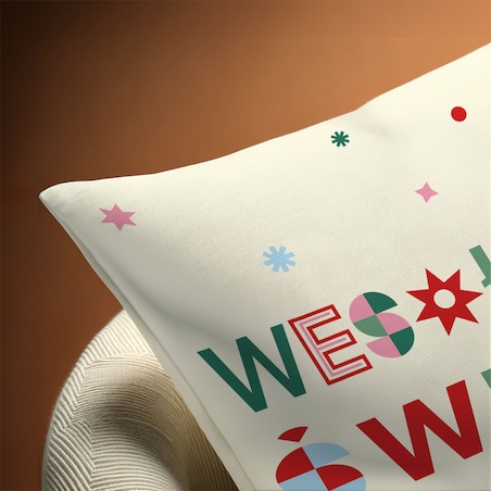 Poduszka świąteczna - Wesołych Świąt 45x45 cm