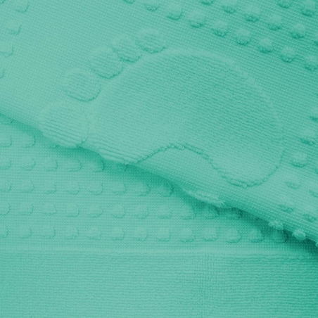 Dywanik łazienkowy 50x70 Stopki, 100% bawełna, kolor turkus