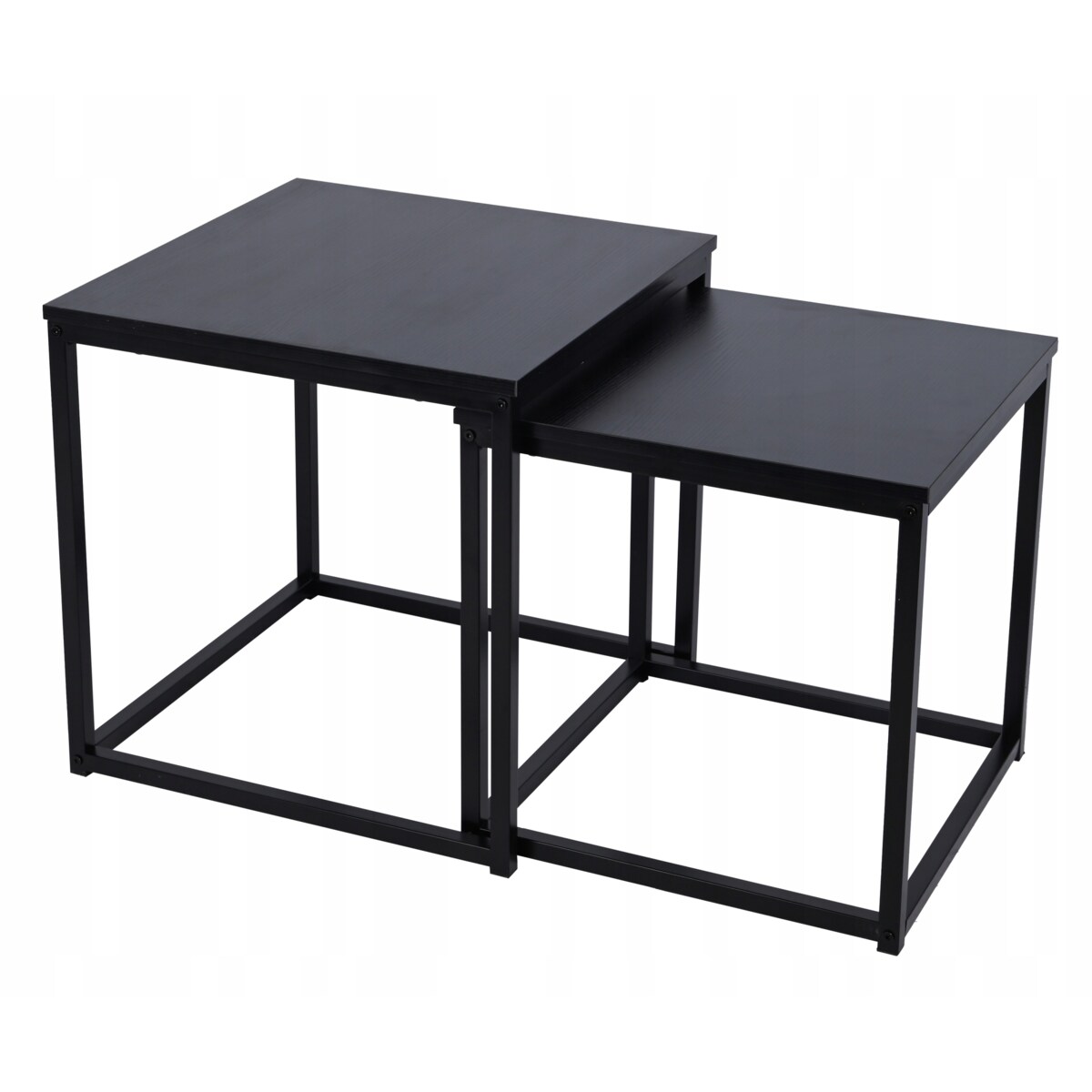 DUPLEX ZESTAW STOLIKÓW KAWOWYCH 2 szt. 50/45 cm CZARNY