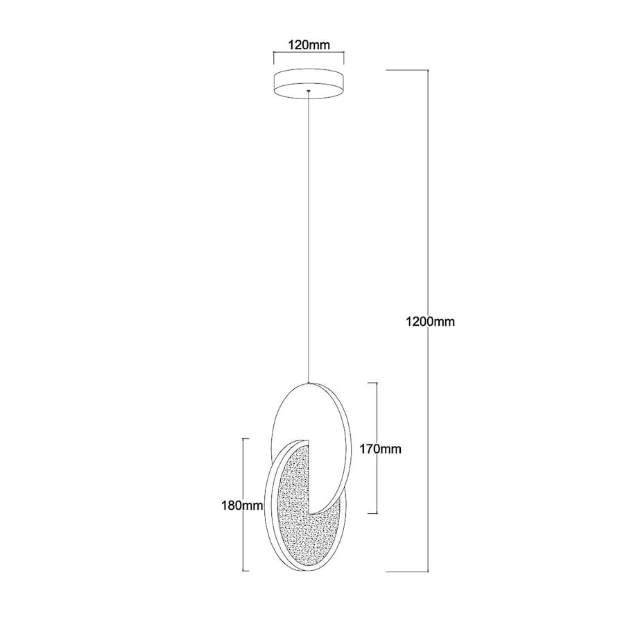 Lampa sufitowa wisząca Light Prestige Circlo chrom LED CCT 3000K/4000K/6000K (regulowana) 1 szt.