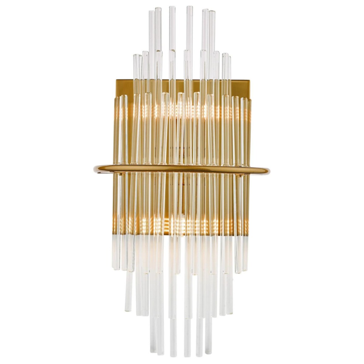 Szklany kinkiet Lukas LUK0935 Dar Lighting glamour antyczne złoto