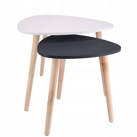 STOLIK kawowy BIAŁY mały ława stół ZESTAW salon