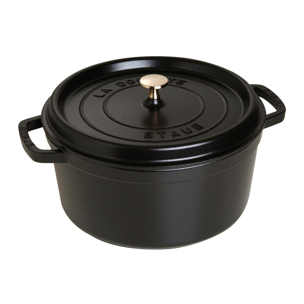 Garnek żeliwny okrągły Staub - 1.2 ltr, Czarny