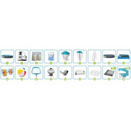 Basen ogrodowy stelażowy Intex 732x132 26340 18w1