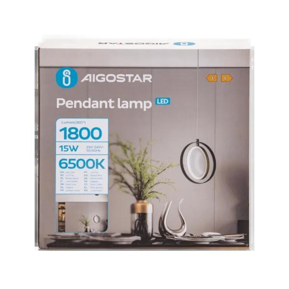 lampa wisząca 6500 k auminium i silikon 120 cm