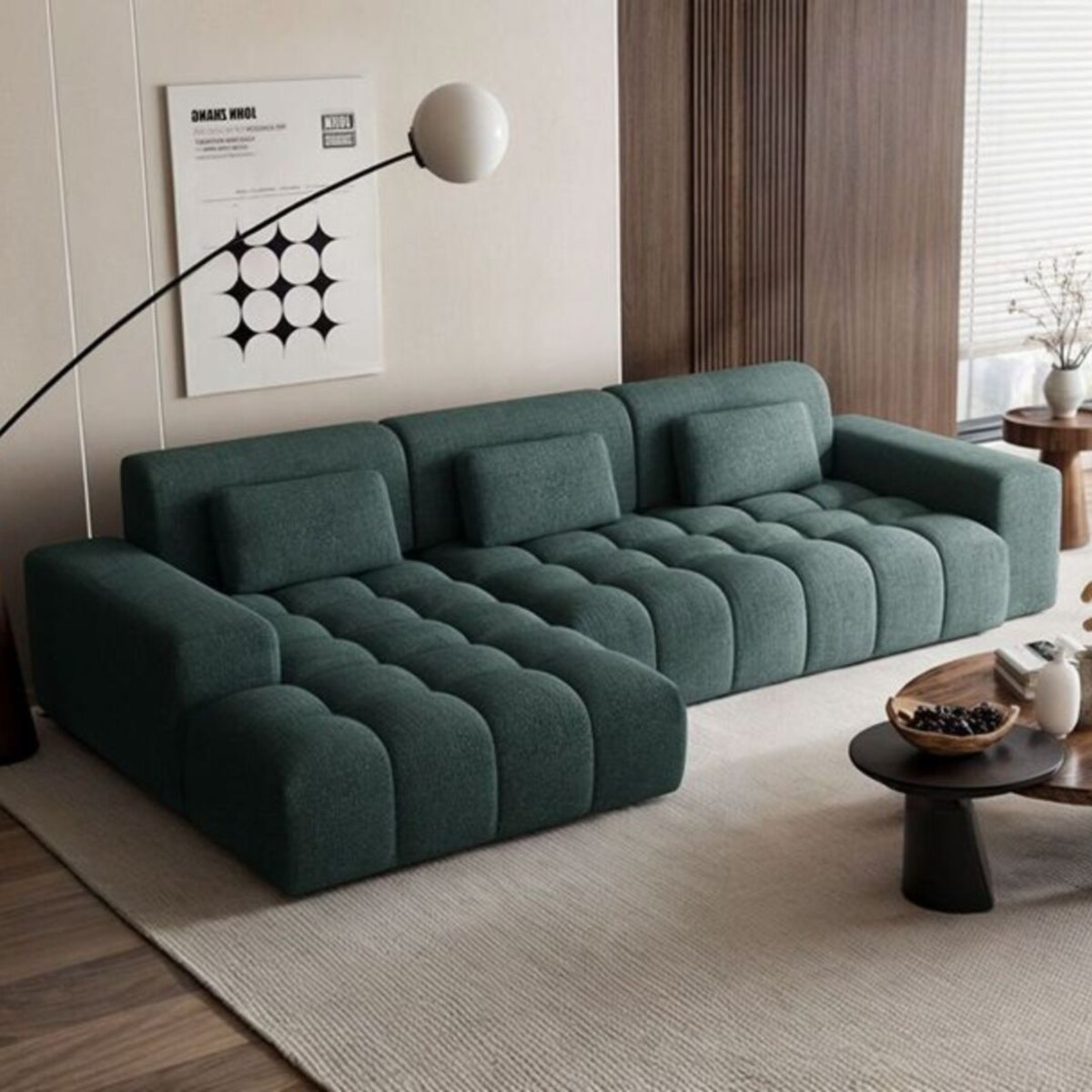 Chevi Sofa narożna - turkusowa
