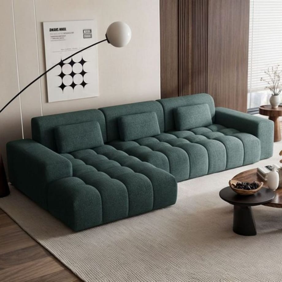 Chevi Sofa narożna - turkusowa