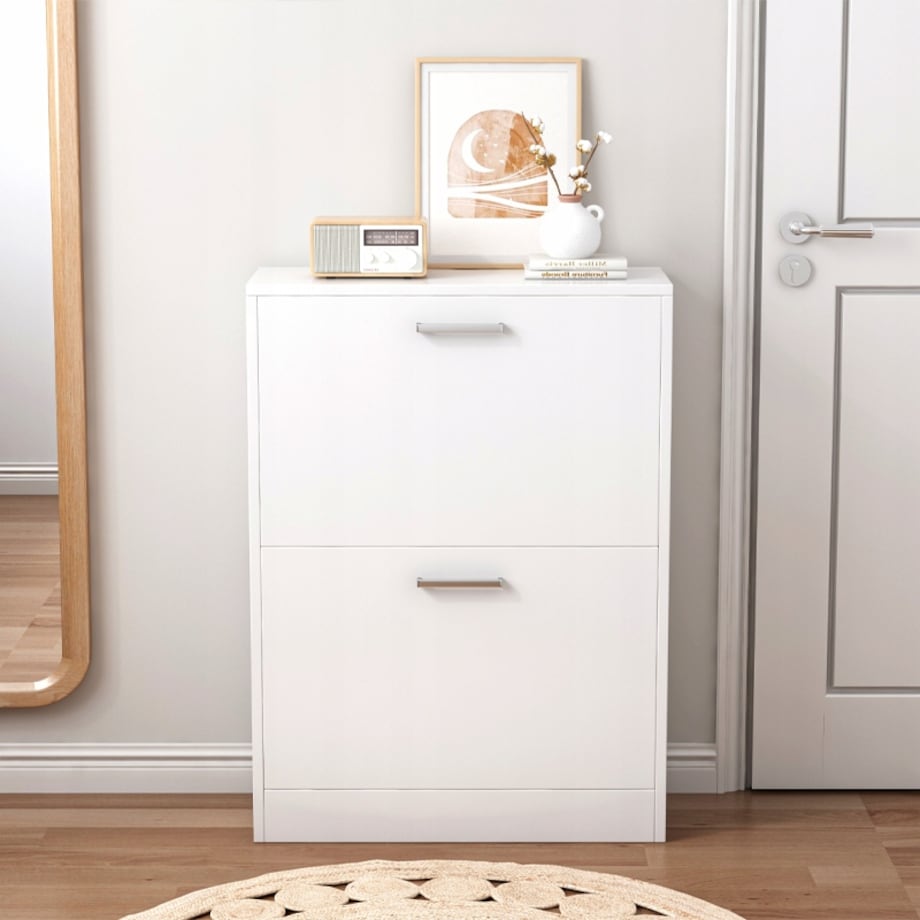 Szafka na buty biała garderoba regał na obuwie komoda loft nowoczesna 60 cm