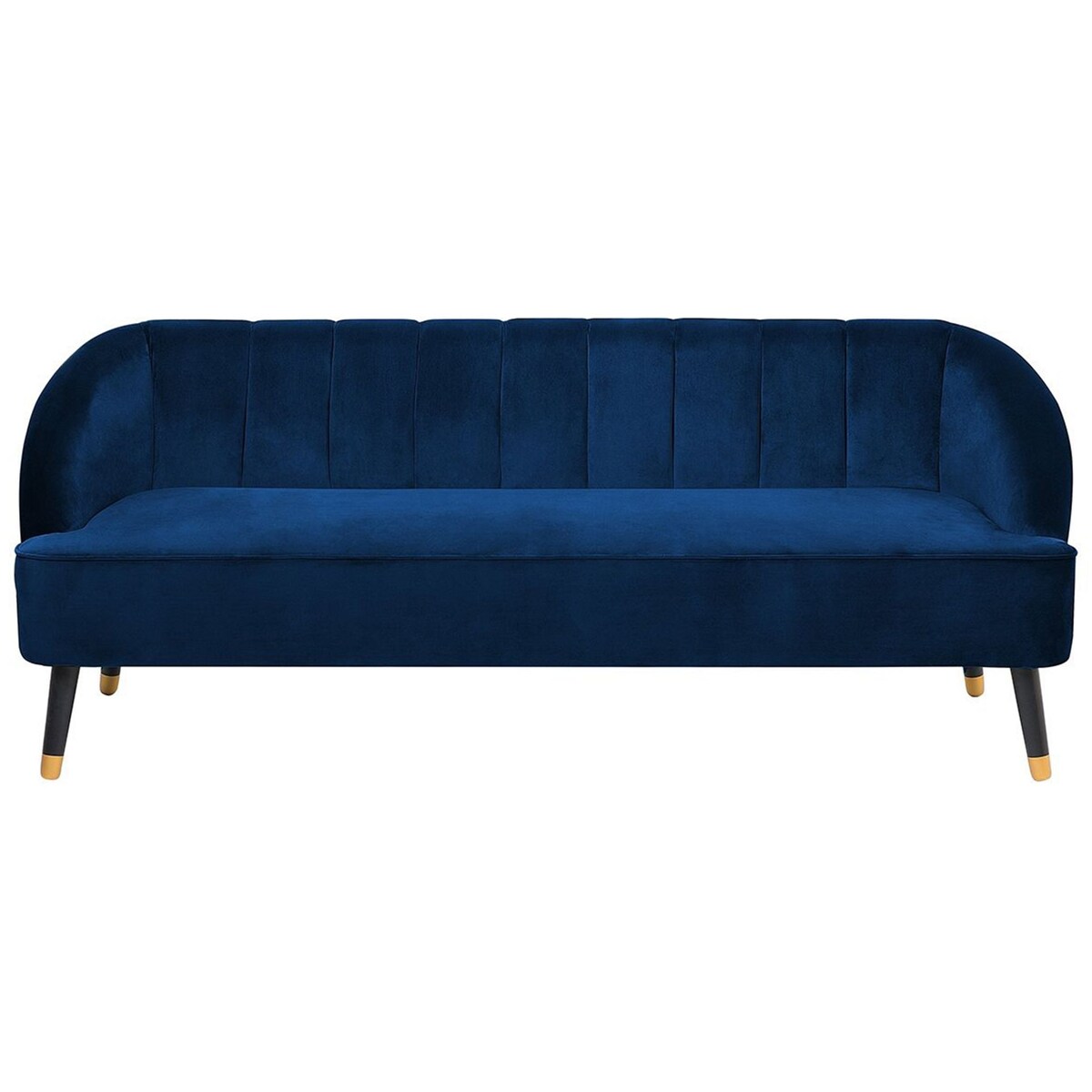 Sofa dla 3 osób ALSVAG Welur Granatowy