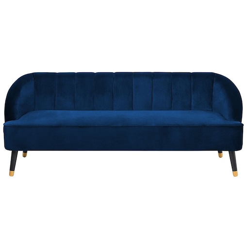 Sofa dla 3 osób ALSVAG Welur Granatowy