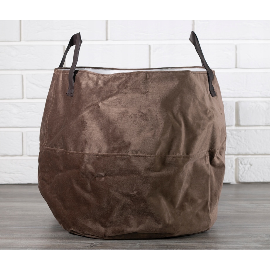 TORBA plażowa, na zakupy AKSAMITNA szara